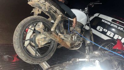 6º BPM apreende moto adulterada durante cavalgada em Itaporanga