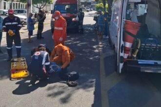 Acidente no São José: desvio de ciclista deixa duas pessoas feridas