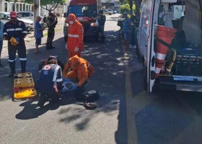 Acidente no São José: desvio de ciclista deixa duas pessoas feridas