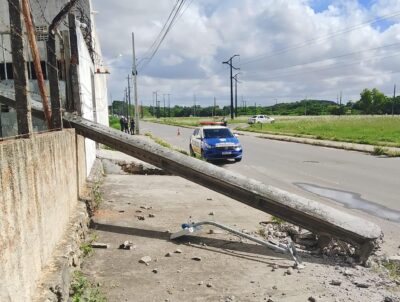Colisões em postes sobem em Sergipe: 141 no 1º semestre; Aracaju lidera