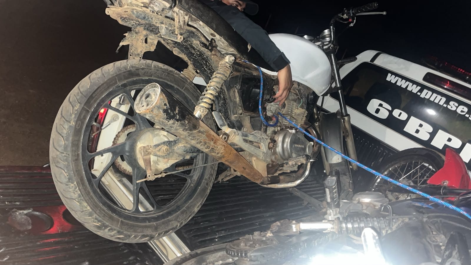 Motocicleta com identificação adulterada é apreendida em Itaporanga d’Ajuda