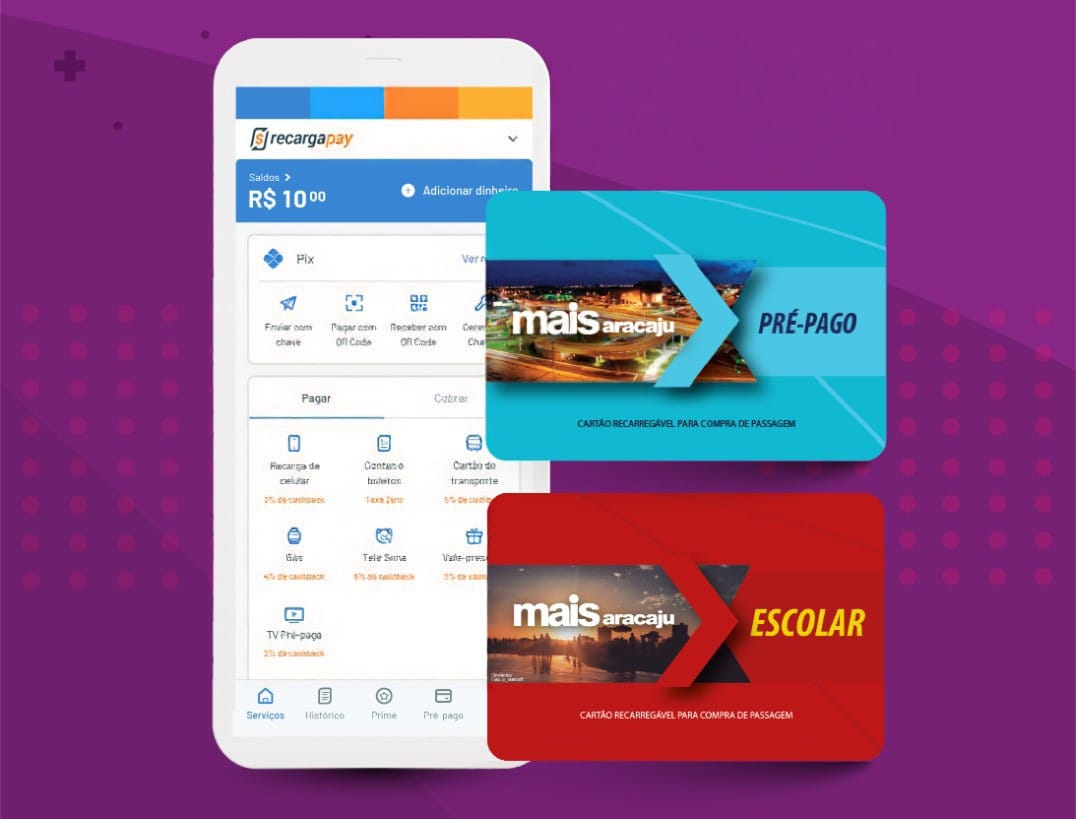 Recarga online sem taxa: Mais Aracaju integra RecargaPay