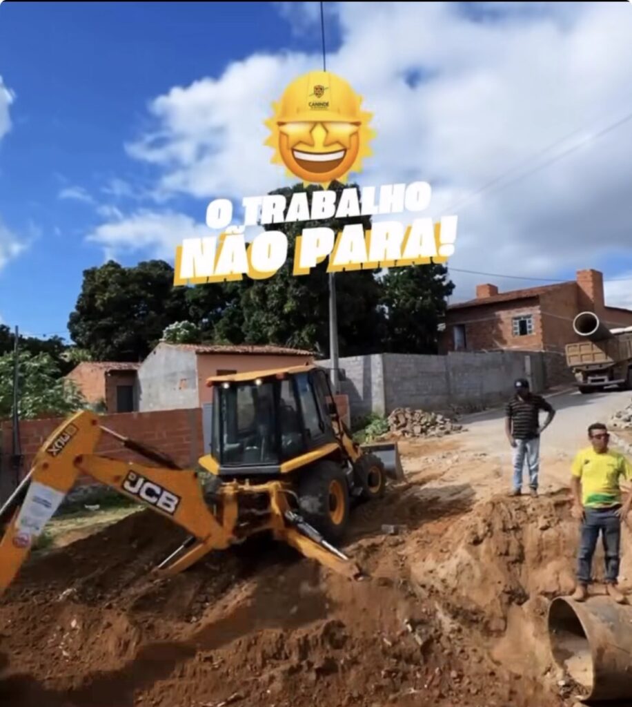 Recuperação da pavimentação da Rua João Marinho em Canindé avança