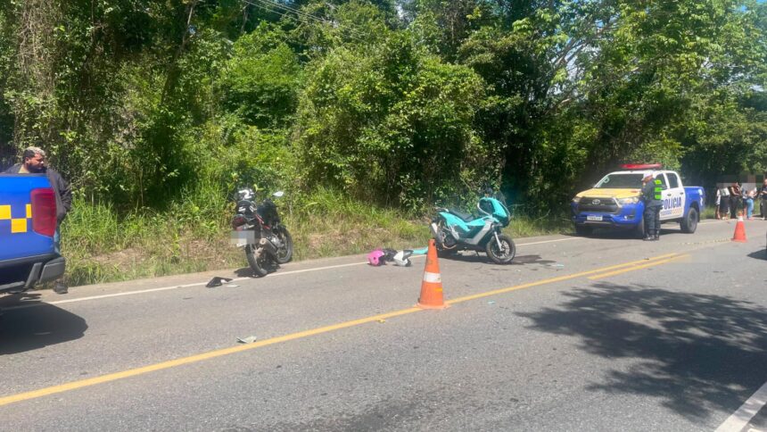 Ultrapassagem irregular provoca acidente entre motos e carro na SE-065