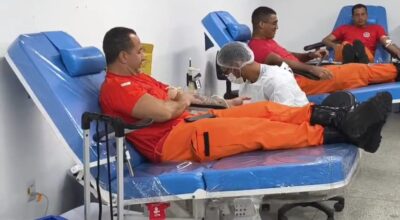 Bombeiros de Sergipe promovem doação de sangue no Hemose em Aracaju