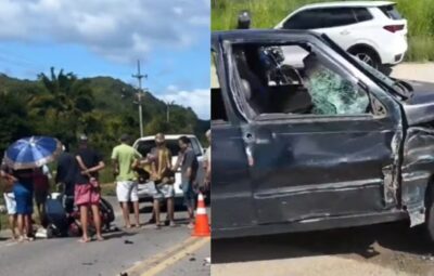 Colisão na BR-235 mata motociclista e deixa passageira gravemente ferida
