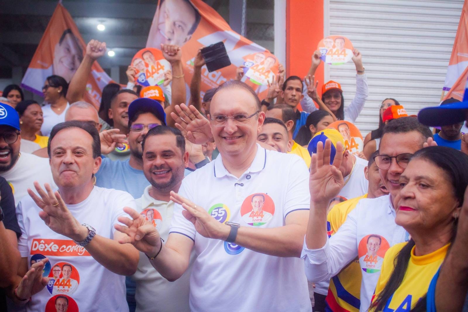 Fábio Henrique em mobilização com apoiadores em Nossa Senhora do Socorro