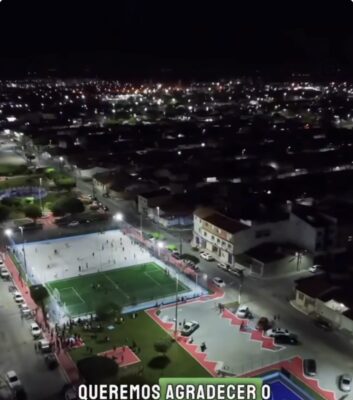 Marcos Freire 2 ganha praça revitalizada com quadra society e beach tennis