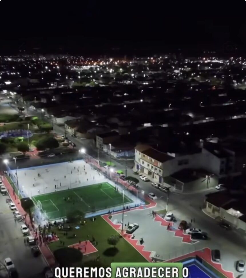Marcos Freire 2 ganha praça revitalizada com quadra society e beach tennis