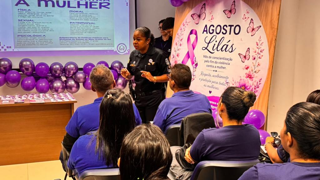Patrulha Maria da Penha leva prevenção à violência a empresa de Aracaju