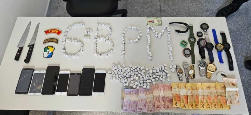 PM prende quatro suspeitos por tráfico após perseguição em Salgado