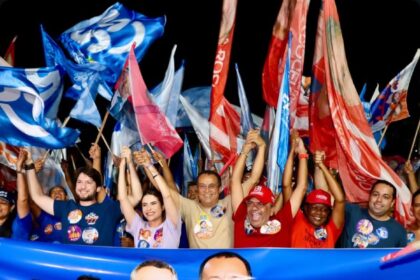 Deputado estadual Jorginho Araujo durante agenda de campanha em Sergipe