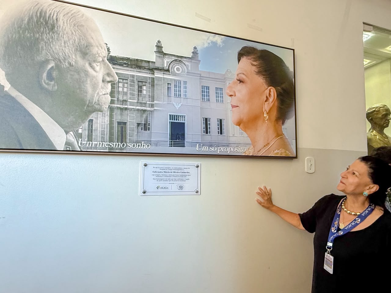 A interventora judicial Márcia Guimarães durante homenagem no Hospital de Cirurgia, em Aracaju